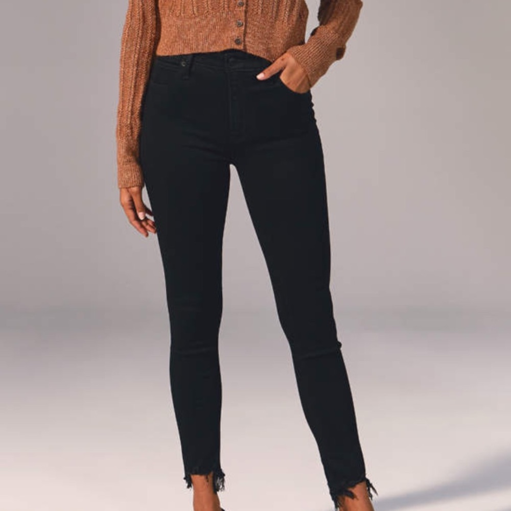 High rise ankle skinny jeans